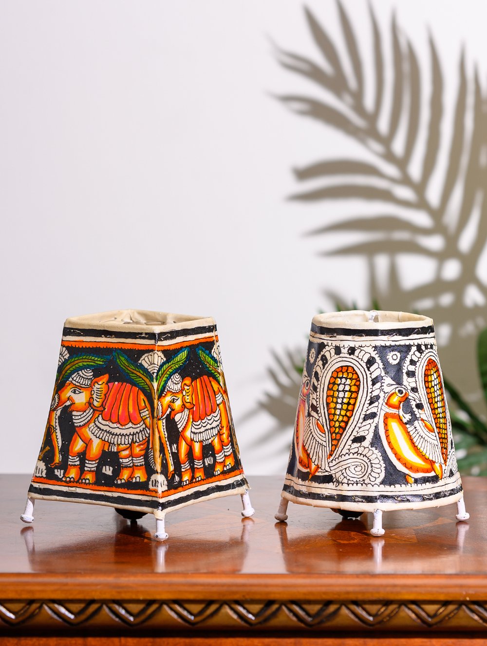 Flora & Fauna Leather Lamp(set of 2)