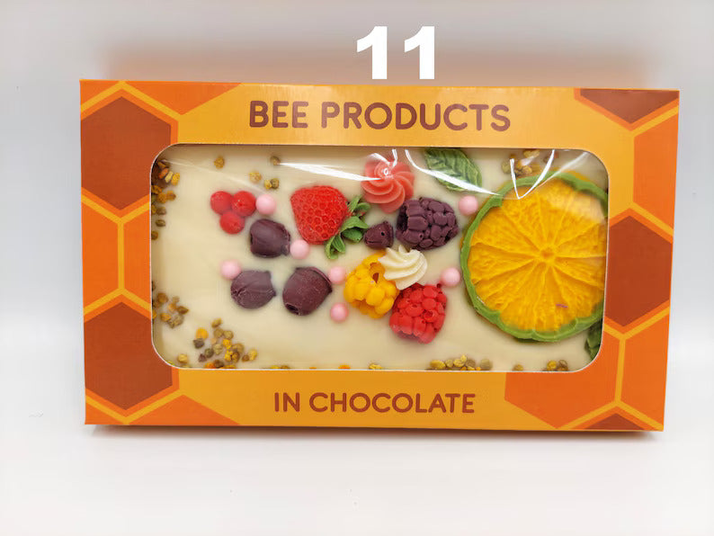 Luxury Handmade Belgium Chocolates with Bee Products in Chocolate with Pollen Bee Bread Cranberry Sweets Gift for a Tea Break Gift Wedding