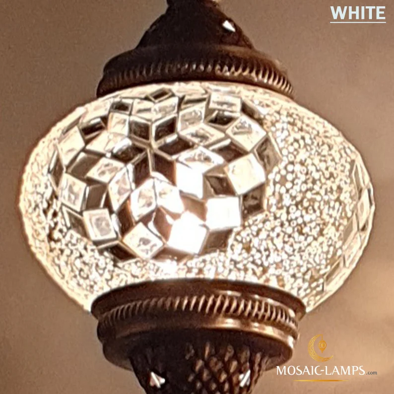 7 Globe Turkish Spiral Chandelier, Medium Ball Mosaic Chandelier Sets, Living Room Moroccan Pendant Mosaic Lights, Restaturant Lights