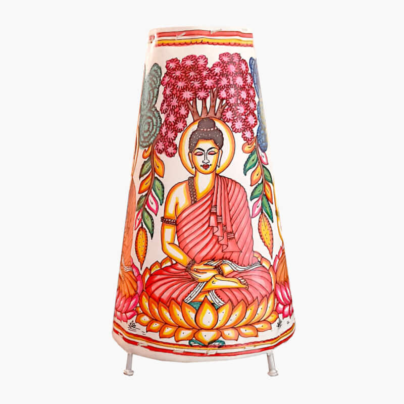 Hand Painted Buddha lampshade