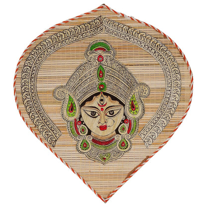 Durga Ji's Handmade Bamboo Wall Hangings with a Leaf Design