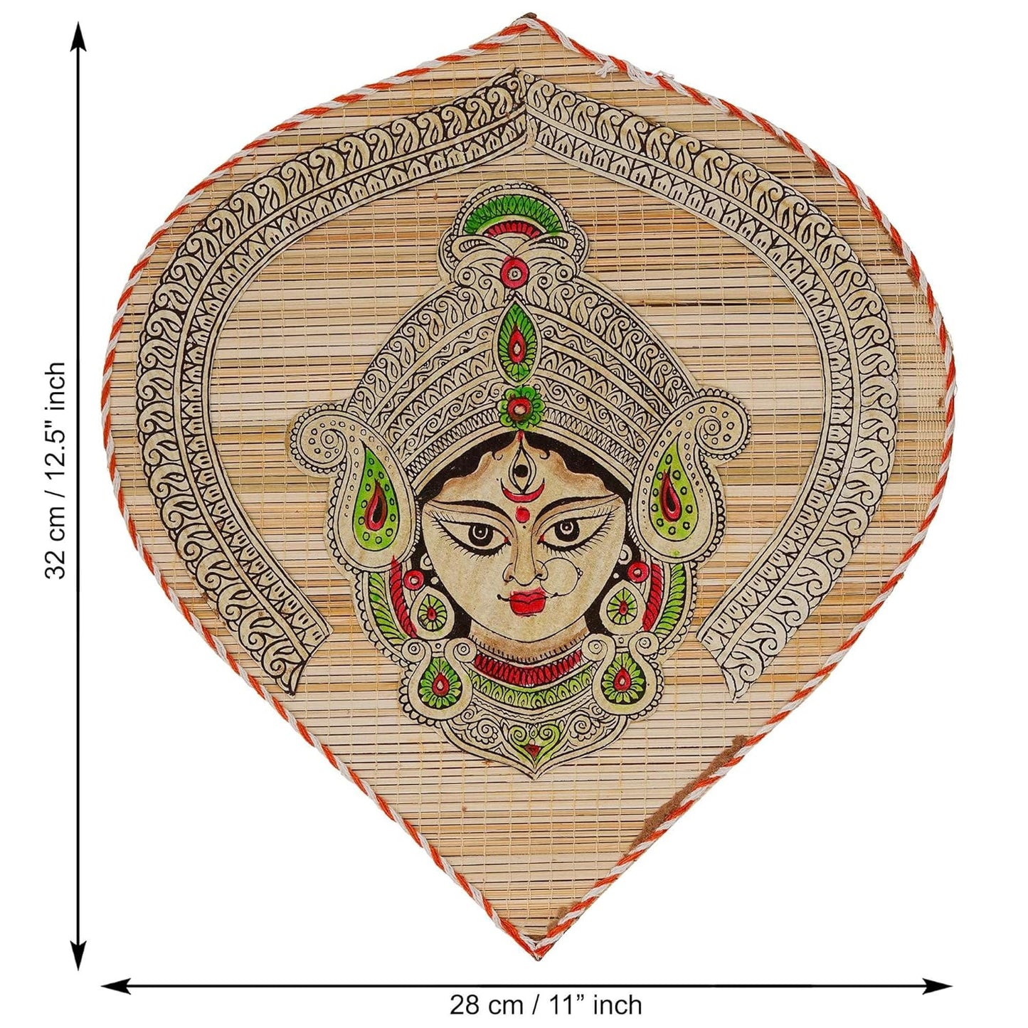 Durga Ji's Handmade Bamboo Wall Hangings with a Leaf Design