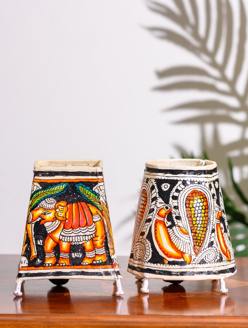 Flora & Fauna Leather Lamp(set of 2)