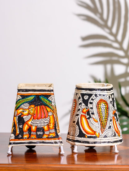 Flora & Fauna Leather Lamp(set of 2)
