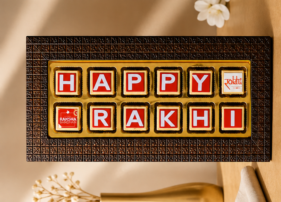Customised Rakhi chocolate platter