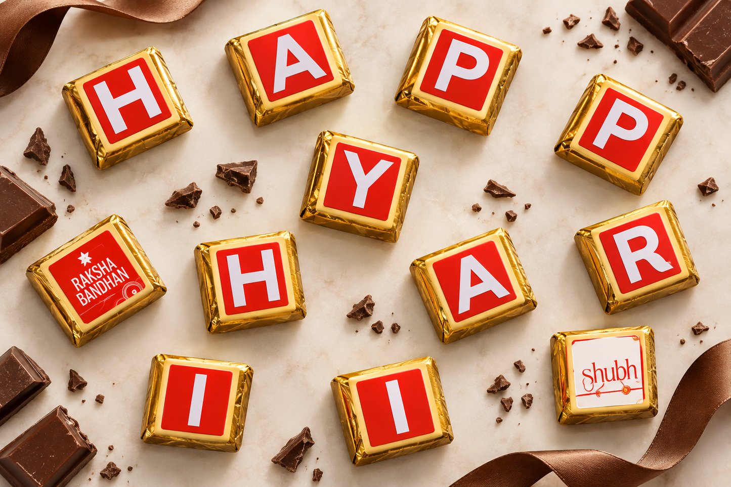 Customised Rakhi chocolate platter