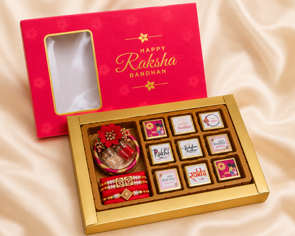 Red Rakhi chocolate box