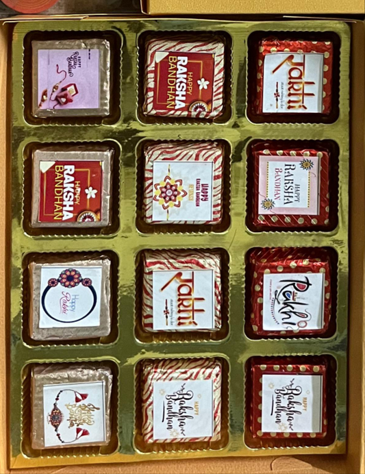 Blue Rakhi chocolate box