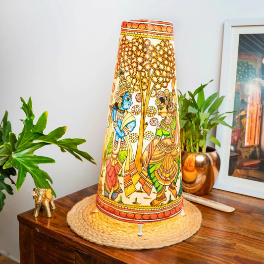 Radha Krishna Leather Lamp