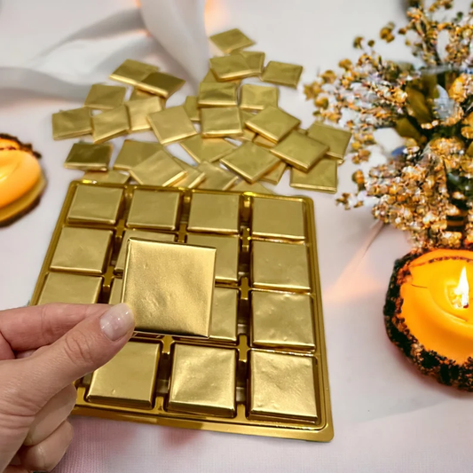 Gold or Silver foil Milk Chocolate :Minimalist Chocolates