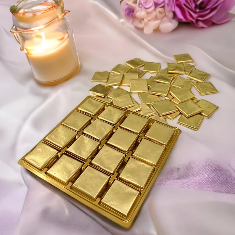 Gold or Silver foil Milk Chocolate :Minimalist Chocolates
