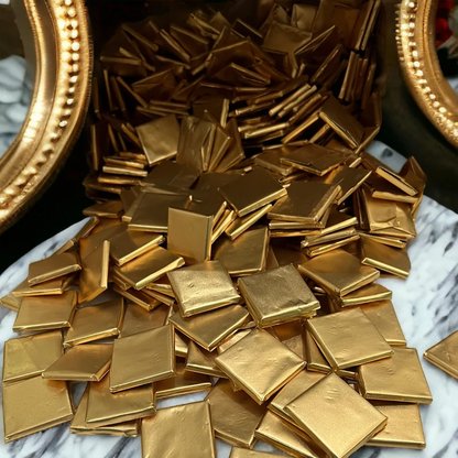 Gold or Silver foil Milk Chocolate :Minimalist Chocolates
