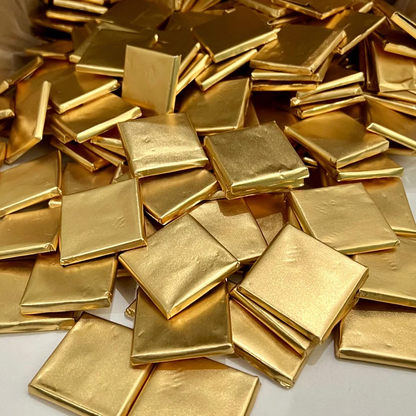Gold or Silver foil Milk Chocolate :Minimalist Chocolates