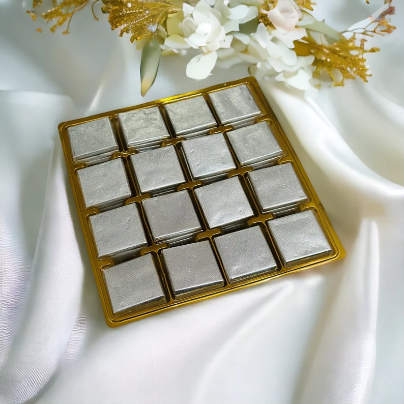 Gold or Silver foil Milk Chocolate :Minimalist Chocolates