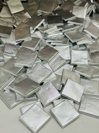 Gold or Silver foil Milk Chocolate :Minimalist Chocolates