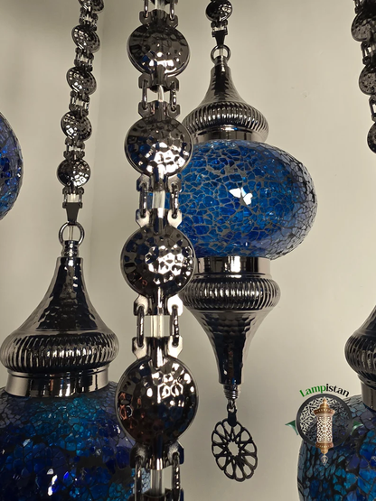 Chandelier 9's No 3 Glass Turkish Lamps' Lampistan