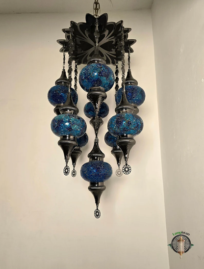 Chandelier 9's No 3 Glass Turkish Lamps' Lampistan