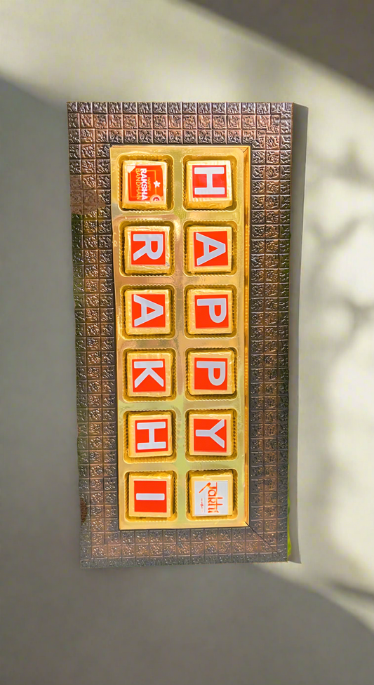 Customised Rakhi chocolate platter