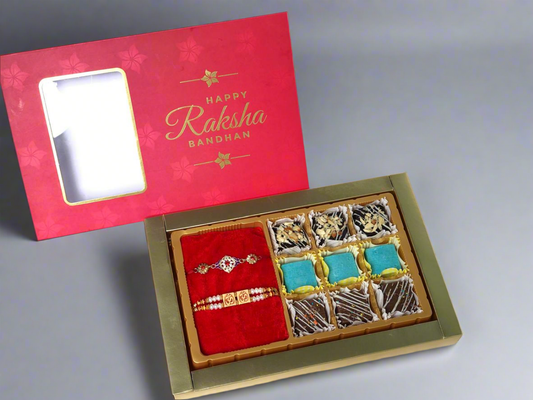 Red Rakhi chocolate box