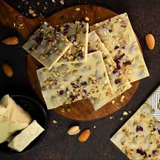 Premium Handmade Pista Almond White Chocolate